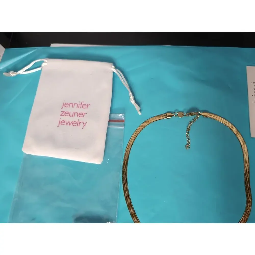 Jennifer Zeuner Necklace 14K Hamilton Yellow Gold Plating 15" - Picture 4 of 6